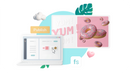 Fusion Signage Publishing Content to Screens Overview Illustration