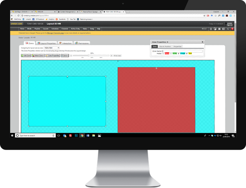 ONELAN CMS - User Interface - Layouts