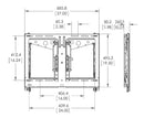 Vogel's - PFW 6880 Video Wall Pop-Out Mount - Technical Drawing