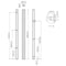 Vogel's Fixed Floor Mount Solution - Technical Drawing